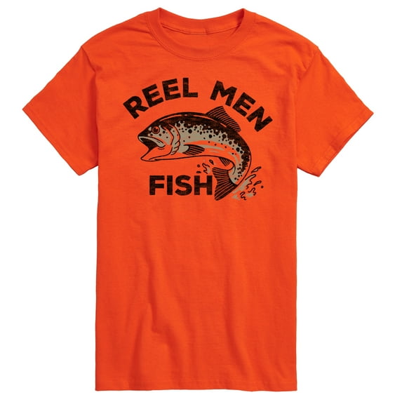Instant Message - Reel Men Fish - Men's Short Sleeve Graphic T-Shirt
