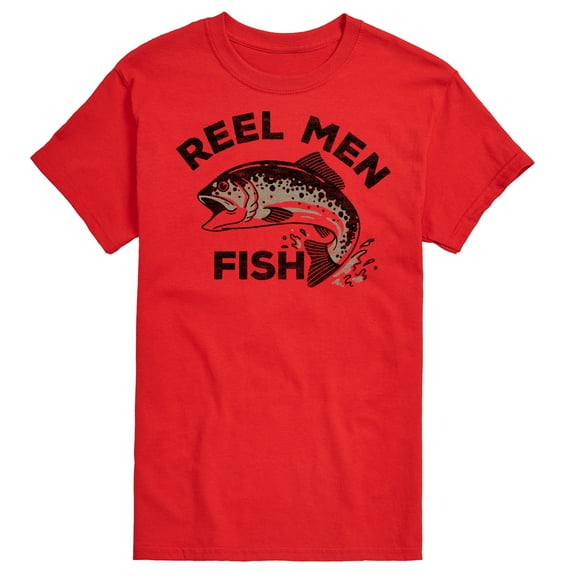 Instant Message - Reel Men Fish - Men's Short Sleeve Graphic T-Shirt