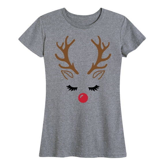 Instant Message - Reindeer Face - Women's Short Sleeve Graphic T-shirt