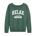 thumbnail image 1 of Instant Message - Relax I'm A Nurse - Women's Lightweight French Terry Long Sleeve Shirt, 1 of 6