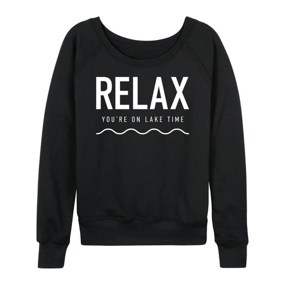 Instant Message - Relax Lake Time - Women's Lightweight French Terry Long Sleeve Shirt
