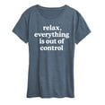 thumbnail image 1 of Instant Message - Relax Out Of Control - Mother's Day Gift - Women's Short Sleeve Graphic T-Shirt, 1 of 5