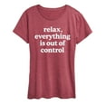 thumbnail image 1 of Instant Message - Relax Out Of Control - Mother's Day Gift - Women's Short Sleeve Graphic T-Shirt, 1 of 5