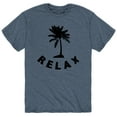 thumbnail image 1 of Instant Message - Relax, Palm Tree Black - Men's Short Sleeve Graphic T-Shirt, 1 of 5