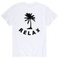 thumbnail image 1 of Instant Message - Relax, Palm Tree Black - Men's Short Sleeve Graphic T-Shirt, 1 of 5