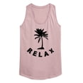 thumbnail image 1 of Instant Message - Relax Palm Tree Graphic Racerback Tank, 1 of 5