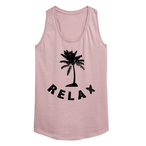 Instant Message - Relax Palm Tree Graphic Racerback Tank
