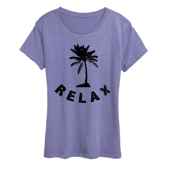 Instant Message - Relax Palm Tree Short Sleeve Graphic T-Shirt