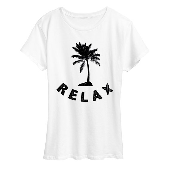 Instant Message - Relax Palm Tree Short Sleeve Graphic T-Shirt