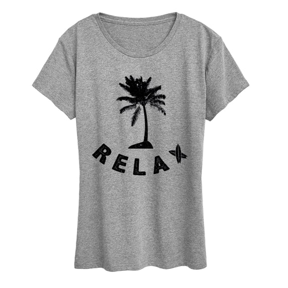 Instant Message - Relax Palm Tree Short Sleeve Graphic T-Shirt