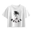 thumbnail image 1 of Instant Message - Relax Palm Tree - Youth Girls Boxy T-Shirt, 1 of 5