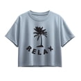 thumbnail image 1 of Instant Message - Relax Palm Tree - Youth Girls Boxy T-Shirt, 1 of 5