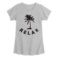 thumbnail image 1 of Instant Message - Relax Palm Tree Fitted Short Sleeve Graphic T-Shirt, 1 of 4