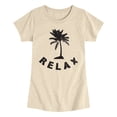 thumbnail image 1 of Instant Message - Relax Palm Tree Fitted Short Sleeve Graphic T-Shirt, 1 of 5