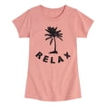 thumbnail image 1 of Instant Message - Relax Palm Tree Fitted Short Sleeve Graphic T-Shirt, 1 of 5