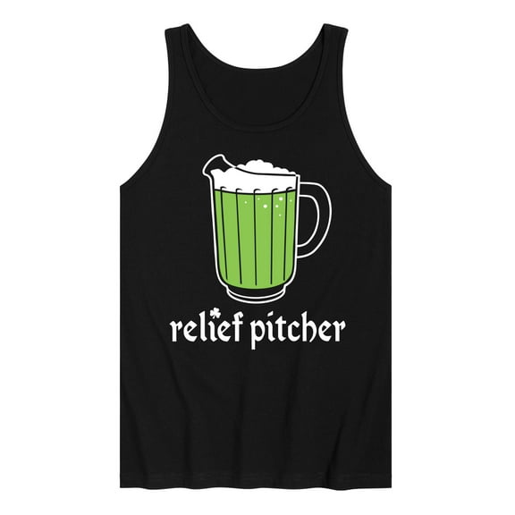 Instant Message - Relief Pitcher Green Beer - Men's Jersey Tank Top