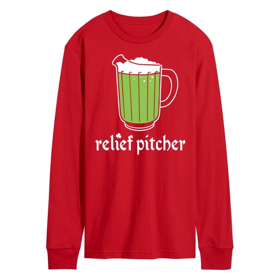 Instant Message - Relief Pitcher Green Beer - Men's Long Sleeve T-Shirt