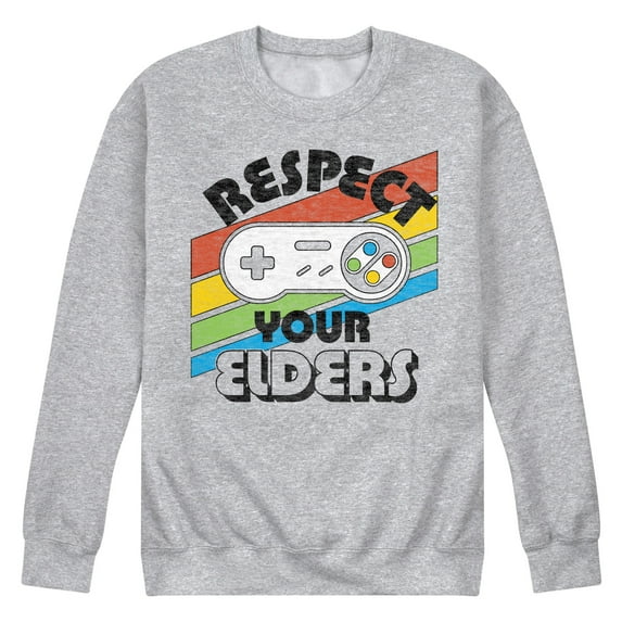 Instant Message - Respect Your Elders - Men's Crew Neck Fleece Pullover