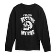thumbnail image 1 of Instant Message - Resting My Eyes - Youth Long Sleeve Graphic T-Shirt, 1 of 5