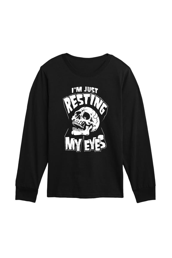 - Resting My Eyes - Youth Long Sleeve Graphic T-Shirt