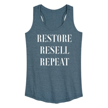 Instant Message - Restore Resell Repeat  - Women's Racerback Tank Top