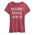 thumbnail image 1 of Instant Message - Restore Resell Repeat  - Women's Short Sleeve Graphic T-Shirt, 1 of 6