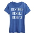 thumbnail image 1 of Instant Message - Restore Resell Repeat  - Women's Short Sleeve Graphic T-Shirt, 1 of 6