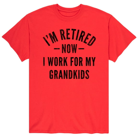 Instant Message - Retired Now I Work For My Grandkids - Men's Short Sleeve Graphic T-Shirt