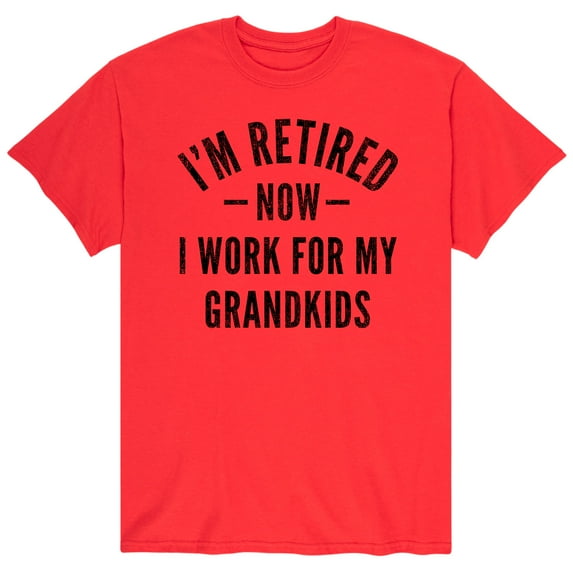 Instant Message - Retired Now I Work For My Grandkids - Men's Short Sleeve Graphic T-Shirt