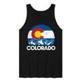 thumbnail image 1 of Instant Message - Retro Colorado Flag Mountains - Men's Jersey Tank Top, 1 of 6