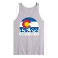 thumbnail image 1 of Instant Message - Retro Colorado Flag Mountains - Men's Jersey Tank Top, 1 of 5