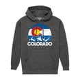 thumbnail image 1 of Instant Message - Retro Colorado Flag Mountains - Men's Pullover Hooded Fleece Sweatshirt, 1 of 6
