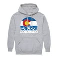 thumbnail image 1 of Instant Message - Retro Colorado Flag Mountains - Men's Pullover Hooded Fleece Sweatshirt, 1 of 6