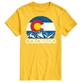 thumbnail image 1 of Instant Message - Retro Colorado Flag Mountains - Men's Short Sleeve Graphic T-Shirt, 1 of 6