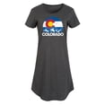 thumbnail image 1 of Instant Message - Retro Colorado Flag Mountains - Women's Any Way Dress, 1 of 5