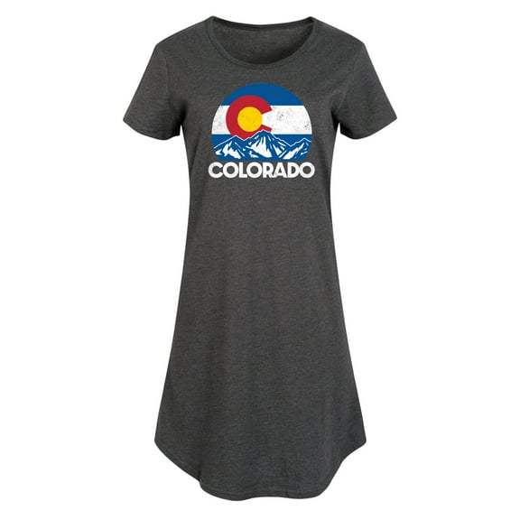 Instant Message - Retro Colorado Flag Mountains - Women's Any Way Dress
