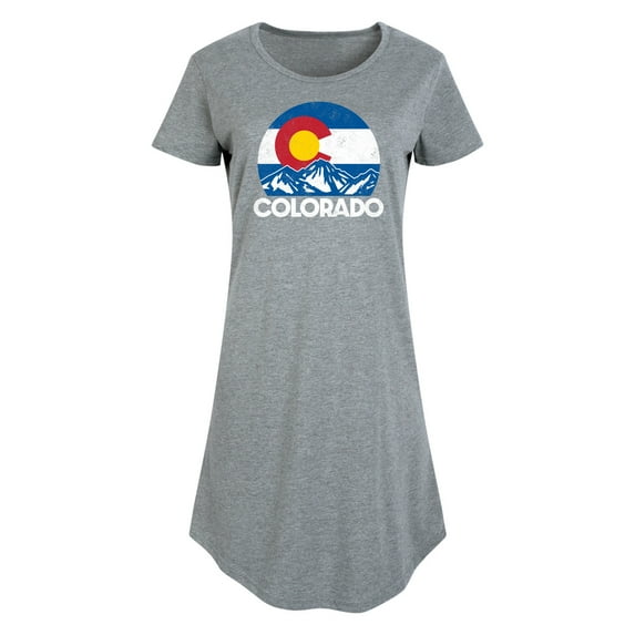 Instant Message - Retro Colorado Flag Mountains - Women's Any Way Dress