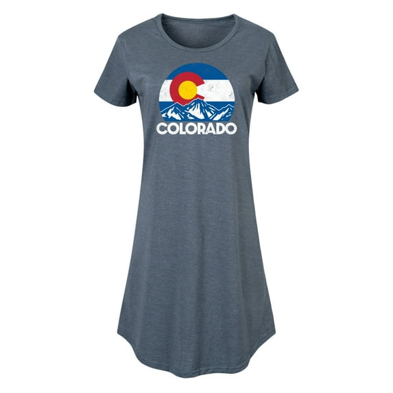 Instant Message - Retro Colorado Flag Mountains - Women's Any Way Dress