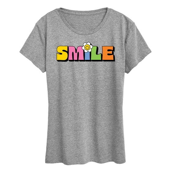 Instant Message -Retro Colorful Smile - Women's Short Sleeve Graphic T-Shirt