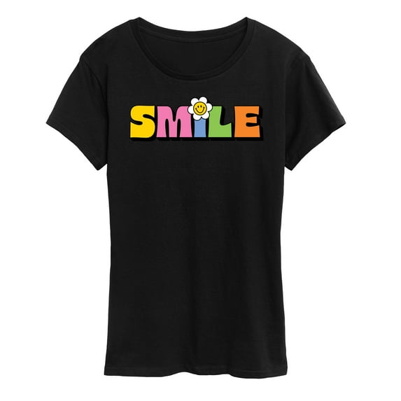 Instant Message -Retro Colorful Smile - Women's Short Sleeve Graphic T-Shirt