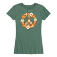 thumbnail image 1 of Instant Message - Retro Flower Peace Sign - Women's Short Sleeve Graphic T-Shirt, 1 of 5