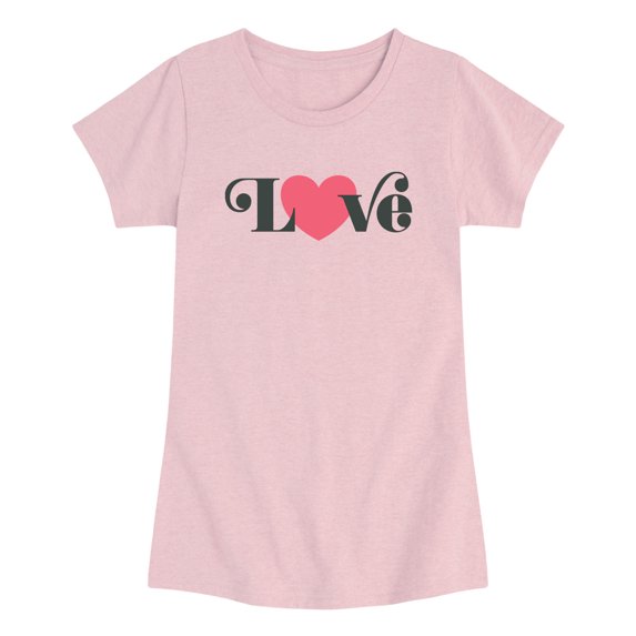 Instant Message - Retro Love Heart Toddler Short Sleeve Graphic T-Shirt