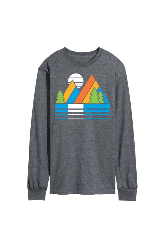 - Retro Mountains Sunset - Men's Long Sleeve T-Shirt