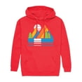 thumbnail image 1 of Instant Message - Retro Mountains Sunset - Men's Pullover Hooded Fleece Sweatshirt, 1 of 6