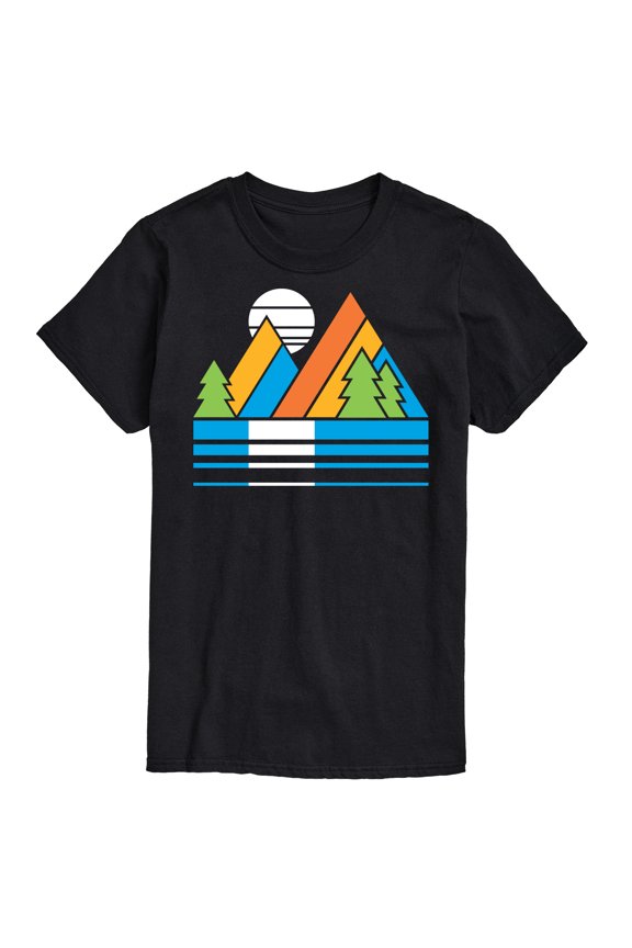 - Retro Mountains Sunset - Men's Short Sleeve Graphic T-Shirt