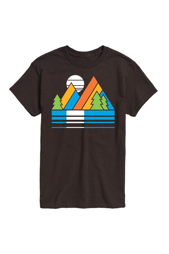 - Retro Mountains Sunset - Men's Short Sleeve Graphic T-Shirt