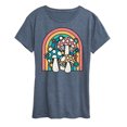 thumbnail image 1 of Instant Message - Retro Mushrooms Rainbow - Women's Short Sleeve Graphic T-Shirt, 1 of 6