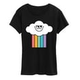 thumbnail image 1 of Instant Message - Retro Rainbow Cloud - Women's Short Sleeve Graphic T-Shirt, 1 of 5