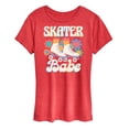 thumbnail image 1 of Instant Message - Retro Roller Skater Babe - Women's Short Sleeve Graphic T-Shirt, 1 of 6