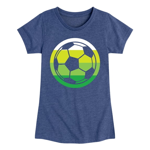 Instant Message - Retro Soccer - Youth Girls Fitted Short Sleeve T-Shirt